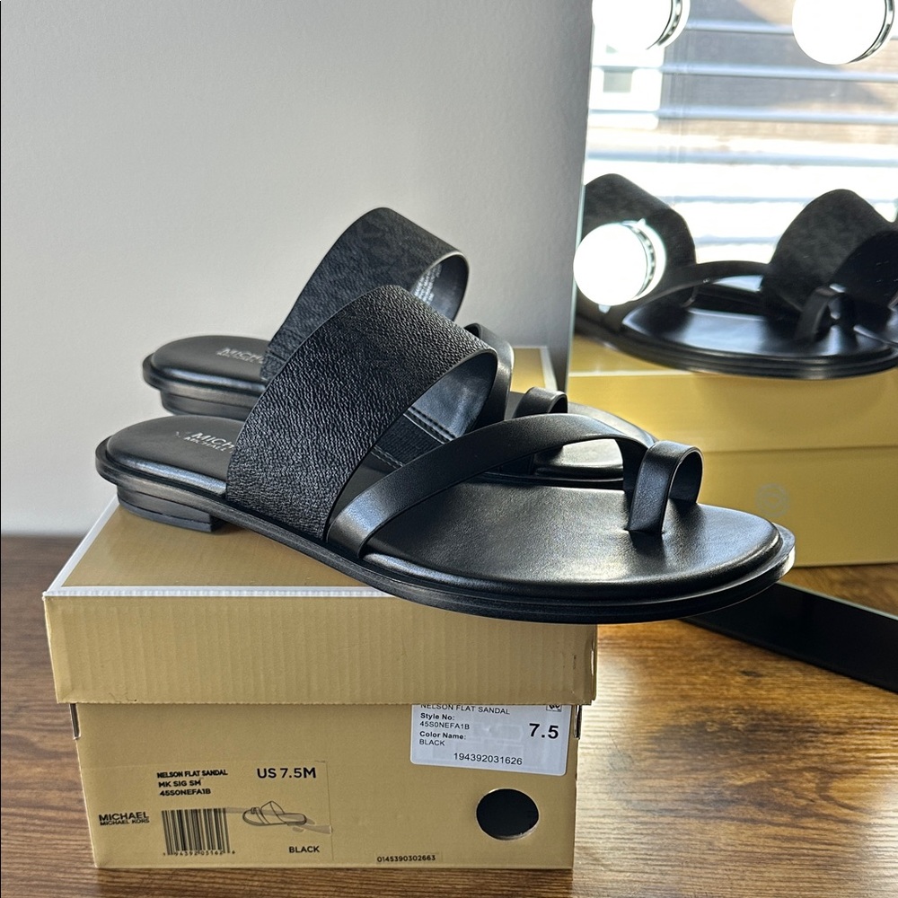 Michael Kors Black Slide Sandals
